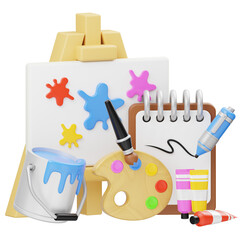 Art Subject Equipment 3D Icon