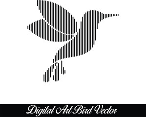 Digital Art Bird Vector Design Creative Concept