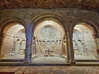 Fototapeta premium Romanesque church of the monastery of San Juan de la Peña in Huesca