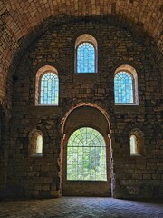 Fototapeta na wymiar Romanesque church of the monastery of San Juan de la Peña in Huesca