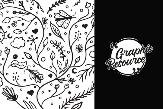 graphic resource patterns design unique ideas black and white 07