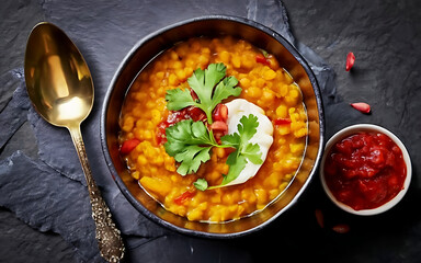 Capture the essence of Dal in a mouthwatering food photography shot