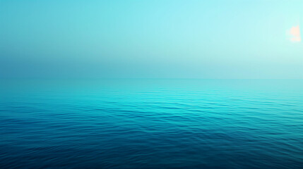 Blue Ocean With Clear Sky - Tranquil Seascape Picture