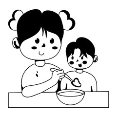 Feeding Child 