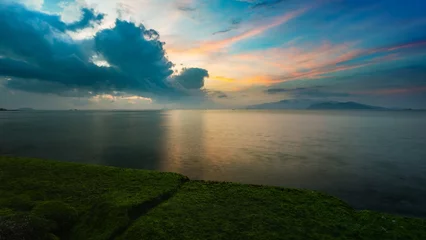 Zelfklevend Fotobehang nha trang resort sunrise sky vietnam © Camelia