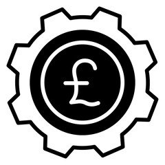 Pound Settings solid glyph icon