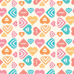 Vector seamless love card pattern design
