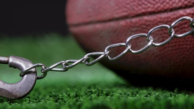 Football measurement short of a first down