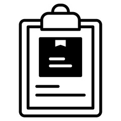 Notepad solid glyph icon
