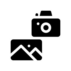 photo glyph icon