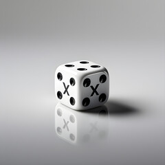 Dice, clean background, bait, product photo, crystal, white background,