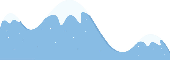 Fototapeta na wymiar Cartoon Snow Mountain Background