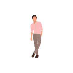 Fototapeta na wymiar pose of a person wearing pink clothes with a cool style cool