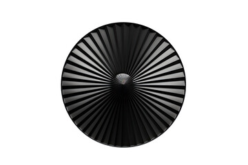 Black Folding Fan for Fashion Isolated on Transparent Background