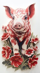 New year animal drawing chinese pig ,New Year Celebration, Chinese New year, Chinese New year Celebratin