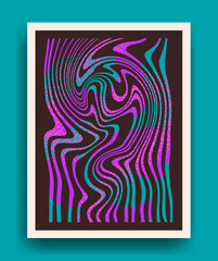 Abstract liquid holographic lines dark background