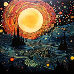 the nativity supper in a starry sky   decora ,Ephiny Day, Christian Holiday