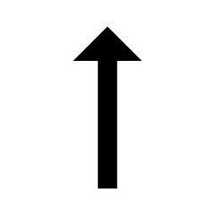 Up arrow solid glyph icon