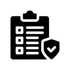 insurance policy glyph icon