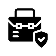 travel insurance glyph icon