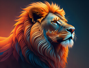 Löwe im Profil