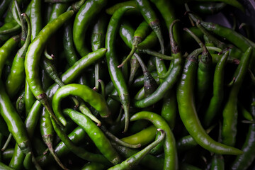 Green chilli dark moody product photoshoot