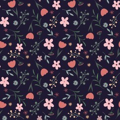 Floral seamless pattern, floral background.