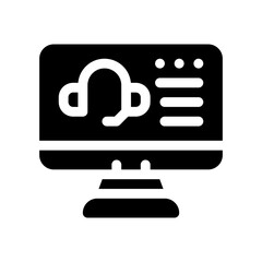 customer service glyph icon