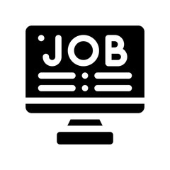 job search glyph icon