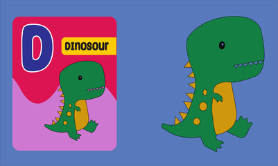 Alphabet cards for kids. Educational preschool learning ABC card with animal and letter cartoon vector illustration set. Flashcards with cute characters and english words placed in alphabetical order.