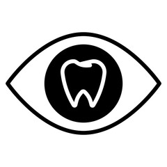 Eye target solid glyph icon