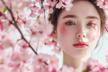 桜 春の美容イメージ（エステ・スキンケア）