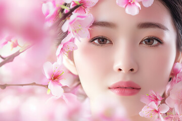 桜 春の美容イメージ（エステ・スキンケア）