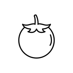 Tomato outline icons, minimalist vector illustration ,simple transparent graphic element .Isolated on white background