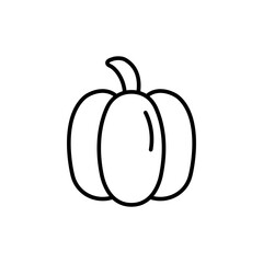 Pepper outline icons, minimalist vector illustration ,simple transparent graphic element .Isolated on white background