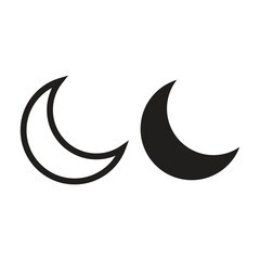 Vector decorative moon icons design