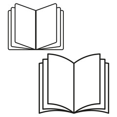 Book icon. Vector illustration. EPS 10.