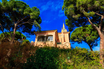 Naklejka premium Gaudi House Museum in Park Guell, Barcelona, Spain