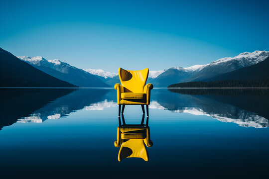 Observing nature, secluded in solitude.