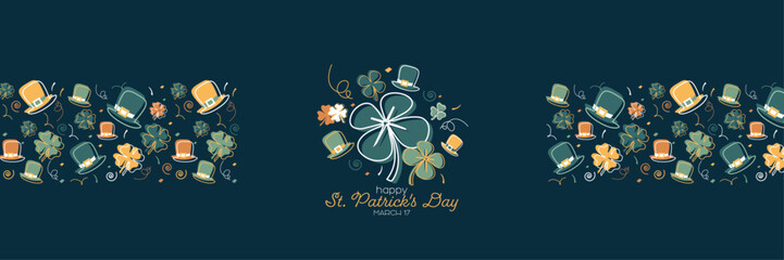 Fototapeta na wymiar Happy St. Patrick's Day card.