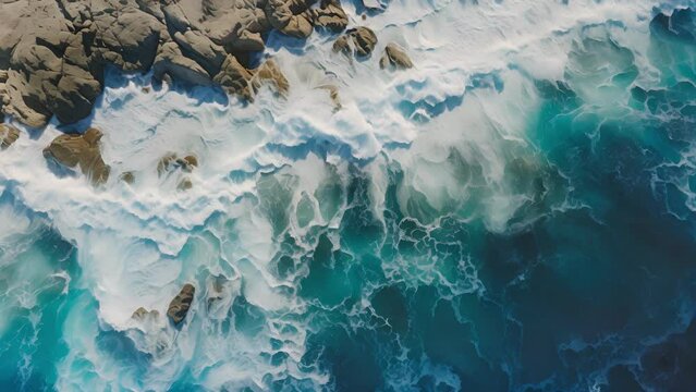 From above, witness the destructive force of the sea as it relentlessly eats away at the fragile coastline, reminding us of the consequences of ignoring the effects of climate change.