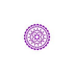 purple mandala element vector vector