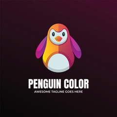 Penguin Colorful Logo Design