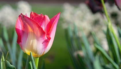 Tulip flower in the garden