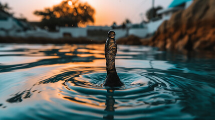 water splash in the water