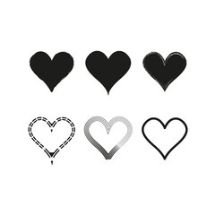 Heart icon. Love symbol. Vector illustration. EPS 10.