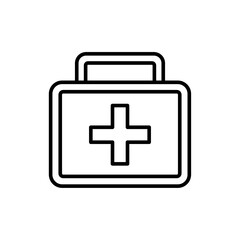 First aid outline icons, minimalist vector illustration ,simple transparent graphic element .Isolated on white background