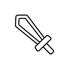 Sword outline icons, minimalist vector illustration ,simple transparent graphic element .Isolated on white background