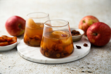 Healthy refreshing dried fruits drink