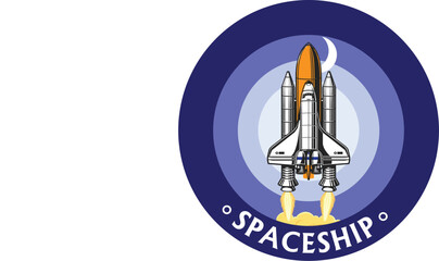 Obraz premium Spaceship Rocket Logo Vector File